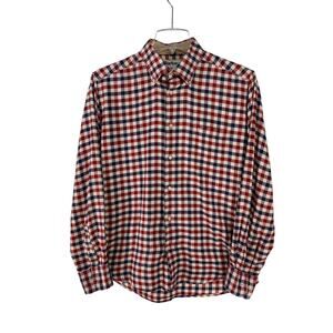 Original Barbour Mens Checkered Shirt Classic Button Down Size Small